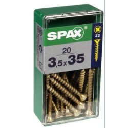 TORNILLO SPAX C/PL POZI BRICO. 3.5X35 C/20 UDS