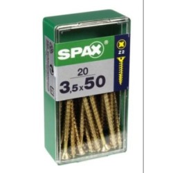 TORNILLO SPAX C/PL POZI BRICO. 3.5X50 C/20 UDS