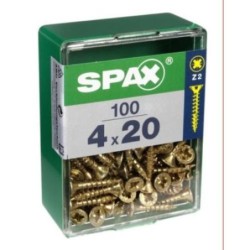 TORNILLO SPAX C/PL POZI BRICO. 4.0X20 C/100 UDS