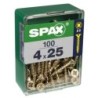 TORNILLO SPAX C/PL POZI BRICO. 4.0X25 C/100 UDS