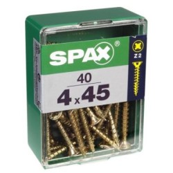 TORNILLO SPAX C/PL POZI BRICO. 4.0X45 C/40 UDS