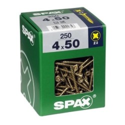 TORNILLO SPAX C/PL POZI BRICO. 4.0X50 C/250 UDS