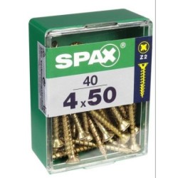 TORNILLO SPAX C/PL POZI BRICO. 4.0X50 C/40 UDS