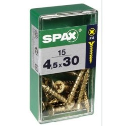 TORNILLO SPAX C/PL POZI BRICO. 4.5X30 C/15 UDS