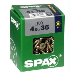 TORNILLO SPAX C/PL POZI BRICO. 4.5X35 C/100 UDS
