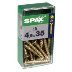 TORNILLO SPAX C/PL POZI BRICO. 4.5X35 C/15 UDS
