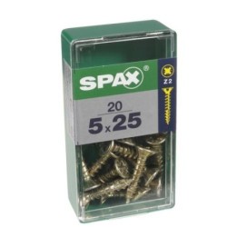 TORNILLO SPAX C/PL POZI BRICO. 5.0X25 C/20 UDS