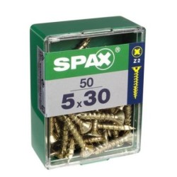TORNILLO SPAX C/PL POZI BRICO. 5.0X30 C/50 UDS