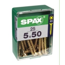 TORNILLO SPAX C/PL POZI BRICO. 5.0X50 C/25 UDS