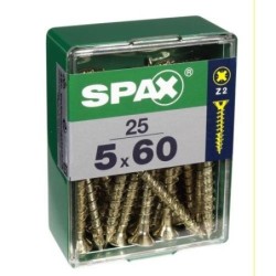 TORNILLO SPAX C/PL POZI BRICO. 5.0X60 C/25 UDS