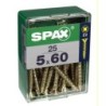TORNILLO SPAX C/PL POZI BRICO. 5.0X60 C/25 UDS