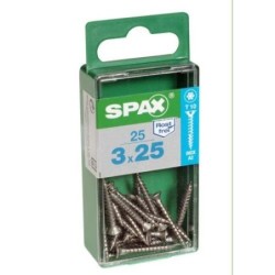 TORNILLO SPAX C/PL TORX INOX. 3.0X25 C/25 UDS