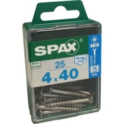TORNILLO SPAX C/PL TORX INOX. 4.0X40 C/25 UDS