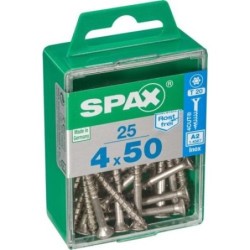 TORNILLO SPAX C/PL TORX INOX. 4.0X50 C/25 UDS