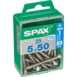 TORNILLO SPAX C/PL TORX INOX. 5.0X50 C/25 UDS
