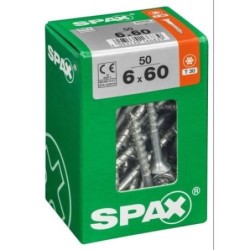 TORNILLO SPAX C/PL TORX WIROX 6.0X60 C/50 UDS