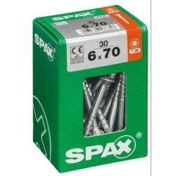 TORNILLO SPAX C/PL TORX WIROX 6.0X70 C/30 UDS