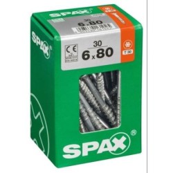 TORNILLO SPAX C/PL TORX WIROX 6.0X80 C/30 UDS