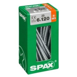 TORNILLO SPAX C/PL TORX WIROX 6.0X120 C/25 UDS