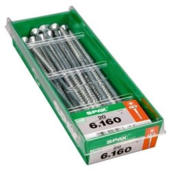 TORNILLO SPAX C/PL TORX WIROX 6.0X160 C/20 UDS