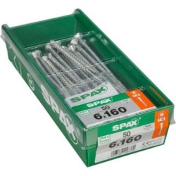TORNILLO SPAX C/PL TORX WIROX 6.0X160 C/50 UDS