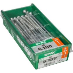 TORNILLO SPAX C/PL TORX WIROX 6.0X180 C/40 UDS