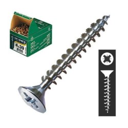 CENT. TORNILLO SPAX C/PL. BRICOMATADO 8.0X100