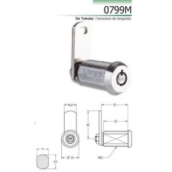 CERRADURA LLAVE TUBULAR CROM 0799-M