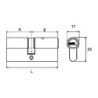 CILINDRO SEGURIDAD TX85/3030L TESA