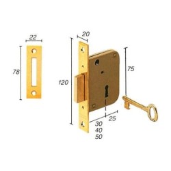 CERRADURA EMBUTIR 2003/30 HL TESA