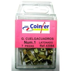 CUELGACUADROS NUMERO 1 LATONADO COINFER BLISTER