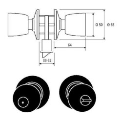 POMO SERIE 3500 UO/ CROMO MATE TESA