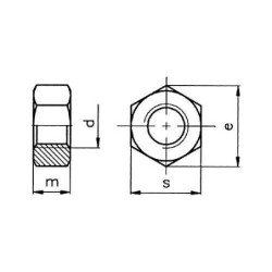 TUERCA EXAGONAL 934 INOX. A-2 4 (CENT.)