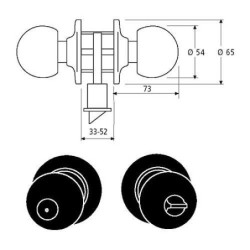 POMO SERIE 3903 UO/ CROMO MATE TESA