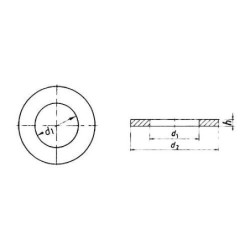 ARANDELA PLANA DIN-125 INOX. A-2 8 (CENT.)