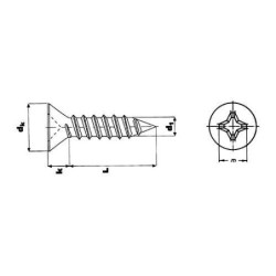 TORNILLO DIN-7982 PH. INOX. A-2 8X1 1/4 (CENT.)