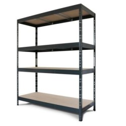 ESTANTERIA METAL/AGLOMERADO RIVET 150/60 ANTRACITA