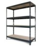 ESTANTERIA METAL/AGLOMERADO RIVET 150/60 ANTRACITA