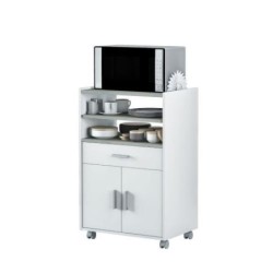 MUEBLE AUXILIAR MICROONDAS BLANCO/GRIS 0L9910O