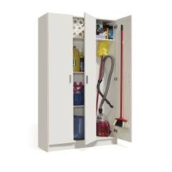 ARMARIO MULTIUSOS ESCOBERO 3 PUERTAS BCO 007143