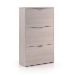 ZAPATERO 3 PUERTAS 18 PARES ROBLE 60X113X22 LC7877