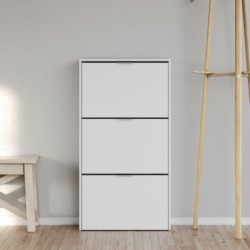 ZAPATERO 3 PUERTAS 18 PARES BLANCO 60X113X22CM