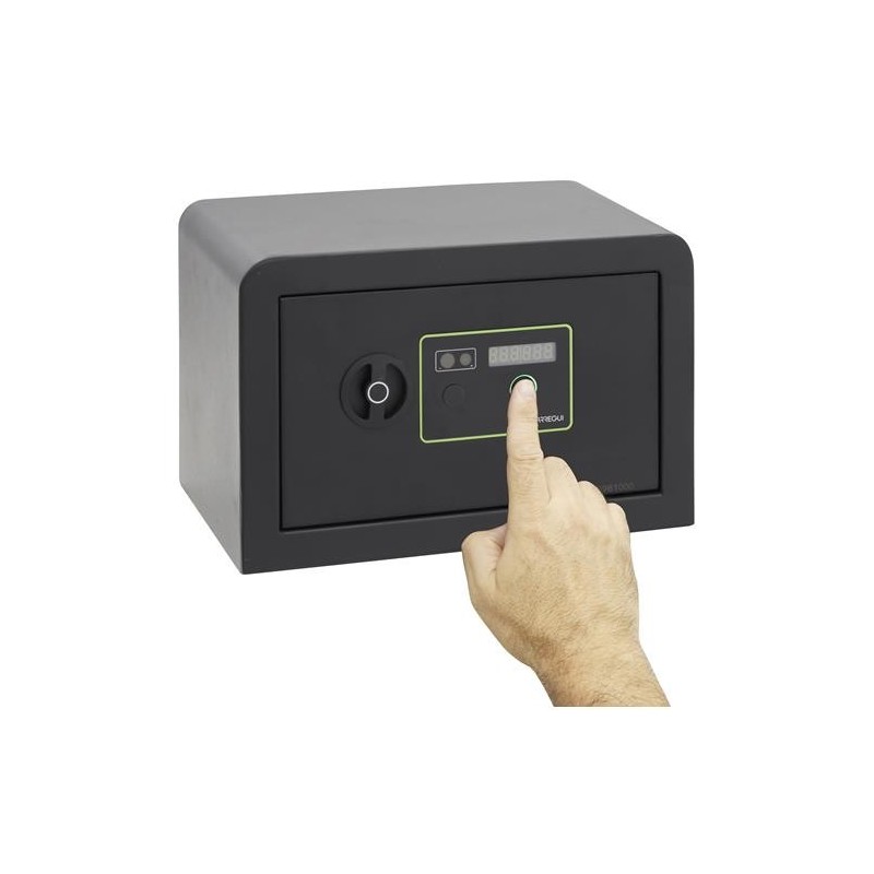 CAJA FUERTE SOBREPONER HUELLA DACTILAR+POMO 200X31