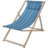 SILLA PLEGABLE MADERA DE HAYA C/ TEJIDO ESTAMPADO