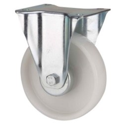 RUEDA FIJA DE POLIAMIX BLANCO 200MM