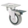 RUEDA GIRATORIA GOMA D60 CON FRENO 1-0549
