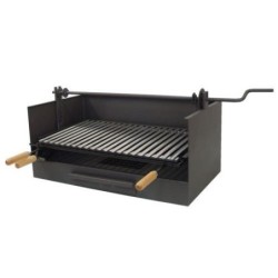 CAJON BARBACOA C/ELEVADOR.PARRILLA INOX.61X40X33CM