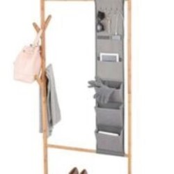 COLGADOR BAMBU CON REPISA PARA ZAPATOS Y ORGANIZAD