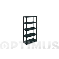 ESTANTERIA 4080/5C.5 ESTANTES RESINA.NEGRA.1002694
