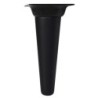 PATA CONICA RECTA 150MM NEGRA/PLATO METAL NEGRO